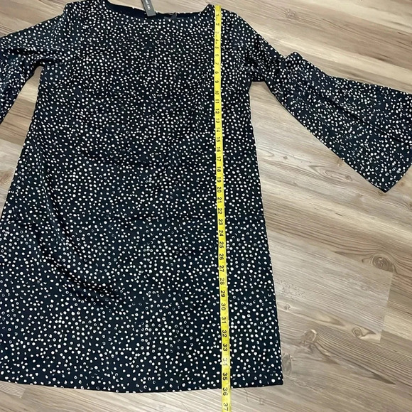 The Limited Pleated Sleeve Dress Brush Dot Navy Size 8 Feminine Polka dot NWT - Picture 10 of 14
